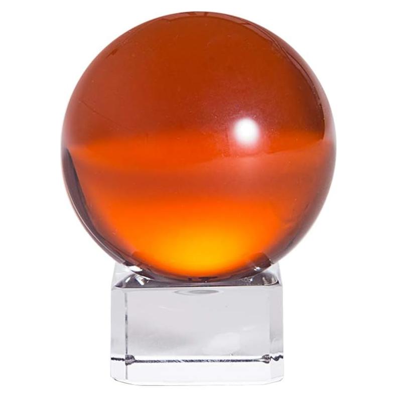Bola de Cristal K9 50mm LONGWIN con Soporte Ámbar
