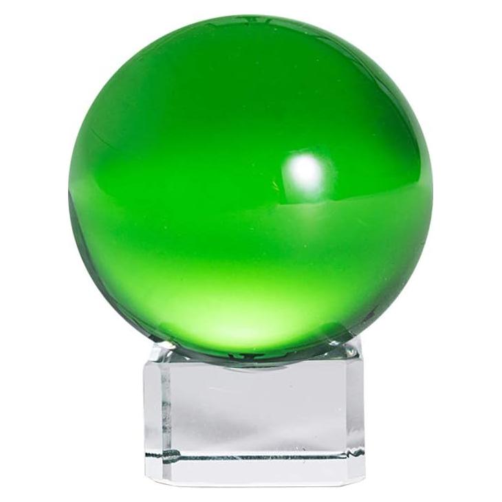 Bola de Cristal K9 50mm LONGWIN con Soporte Verde