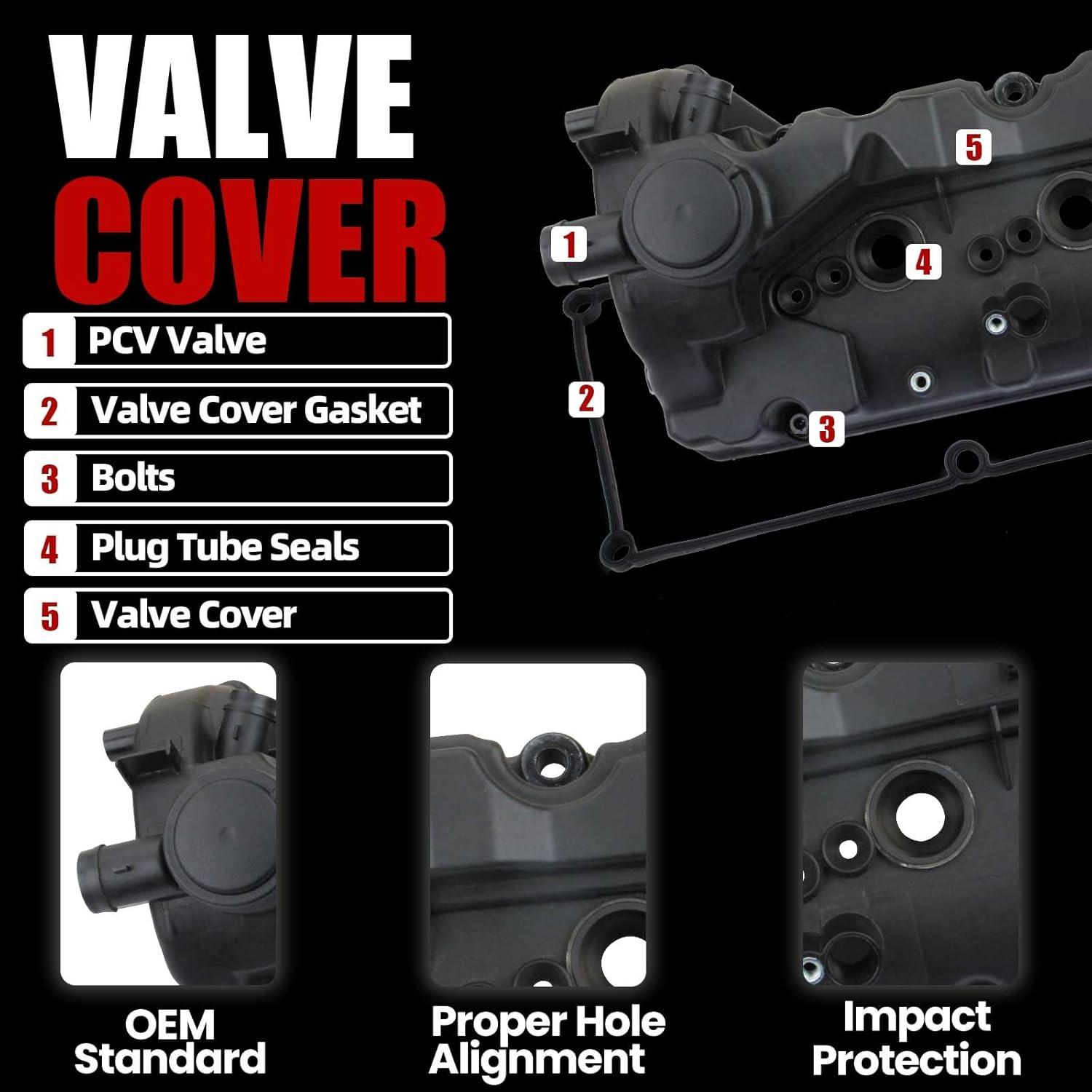 Tapa de Válvula del Motor MITZONE Lado Derecho Audi VW 3.0L