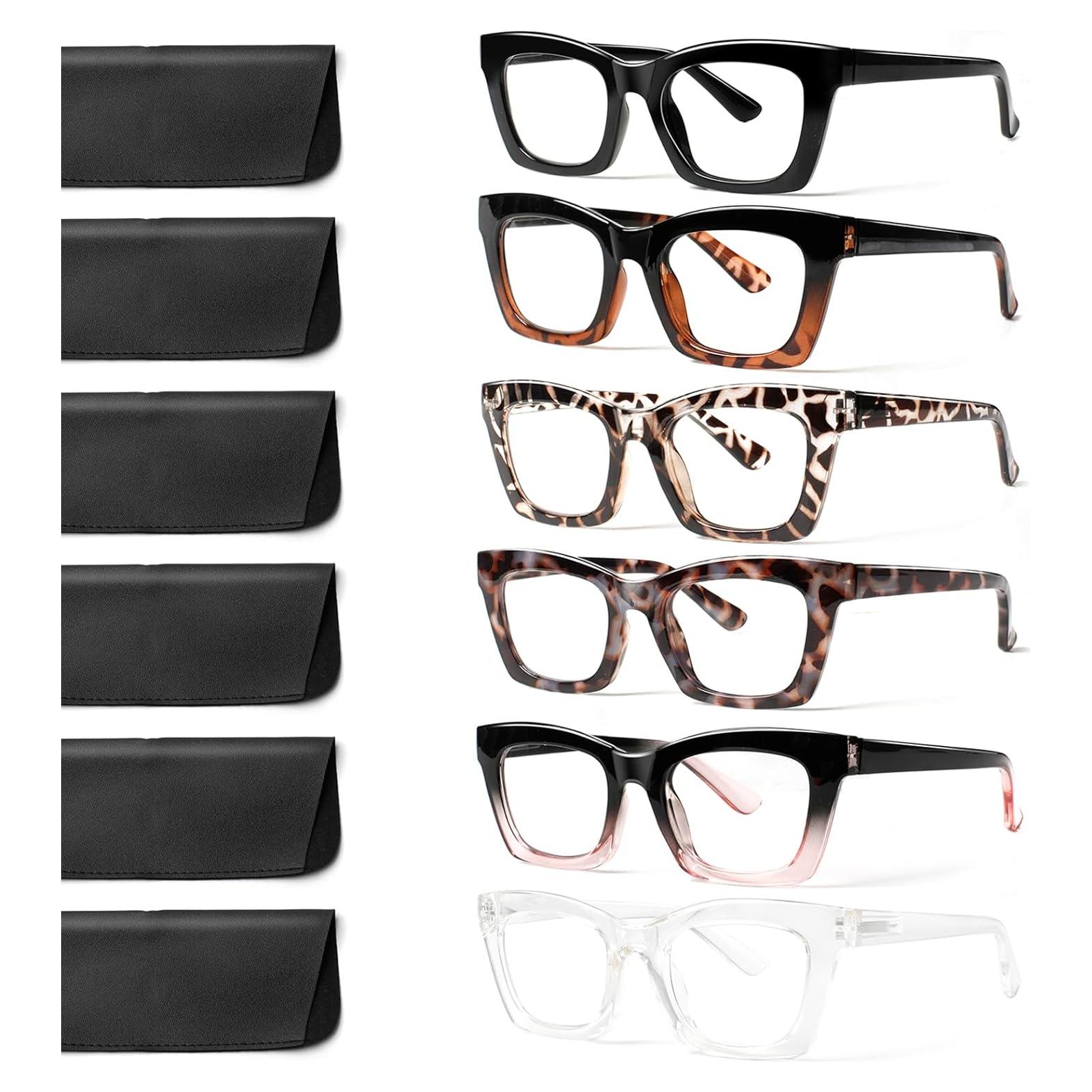 Paquete de 6 Gafas de Lectura ZOECENT con Bloqueo Luz Azul