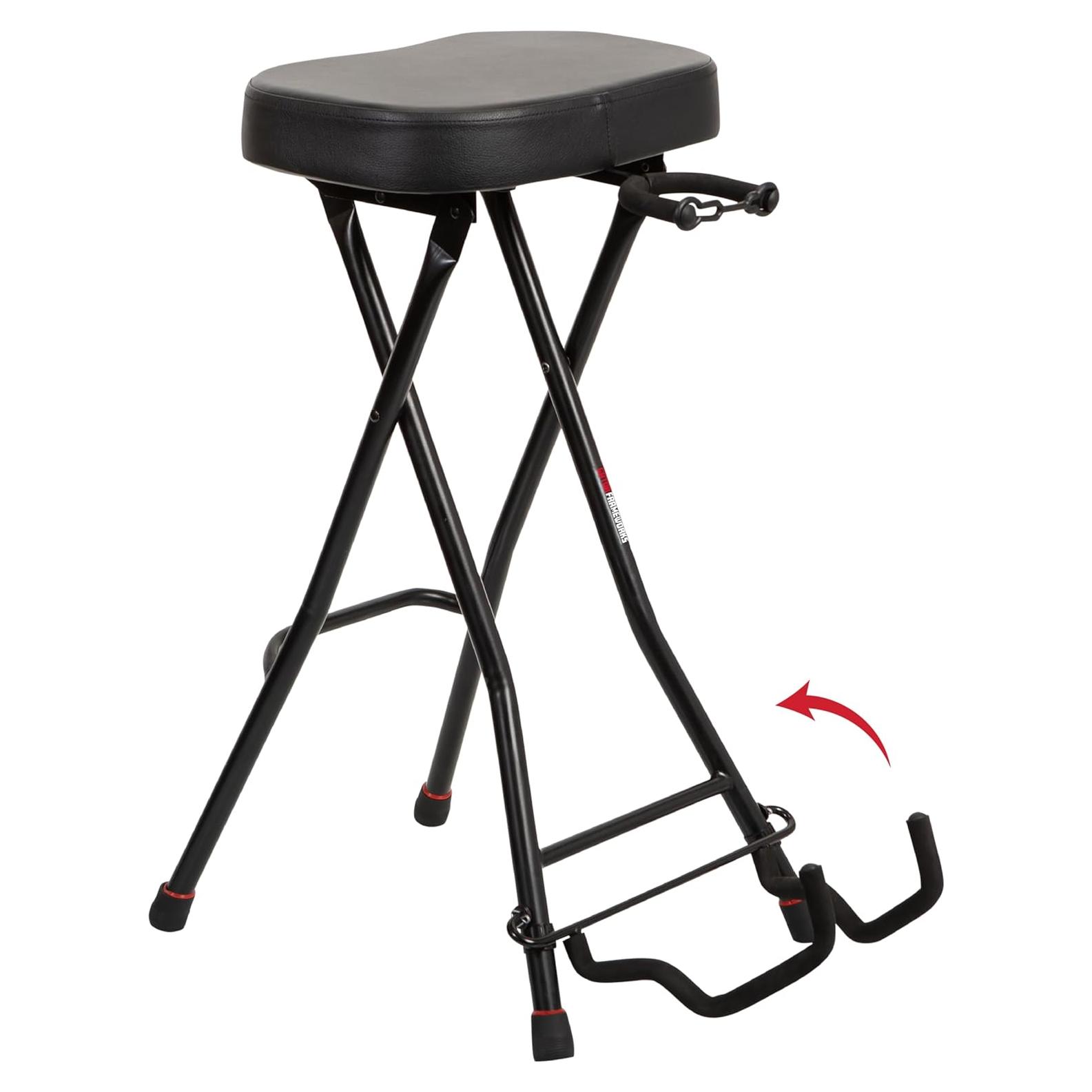 Taburete Plegable Gator Frameworks con Soporte para Guitarra