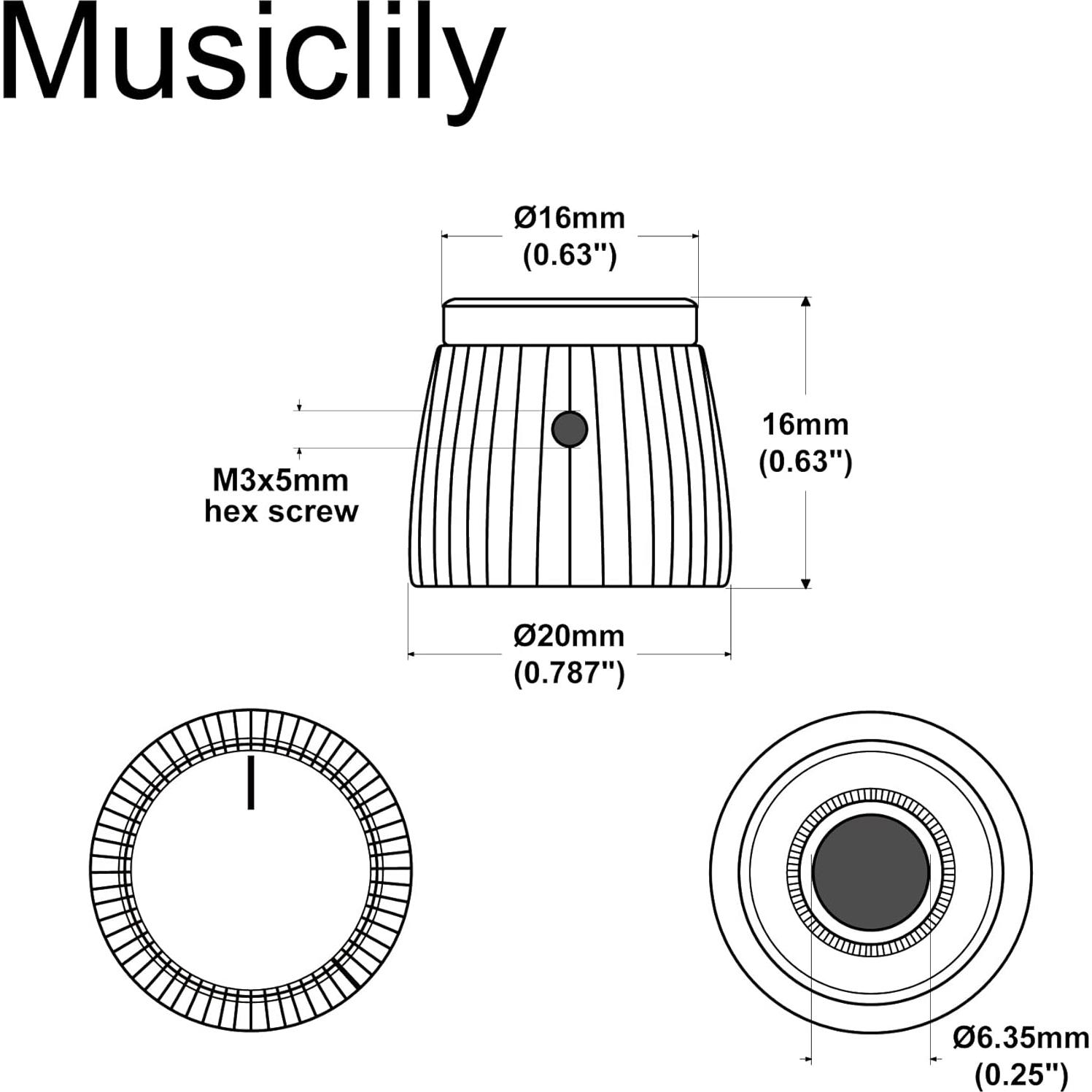 Perillas para Amplificador de Guitarra Musiclily 6 Piezas