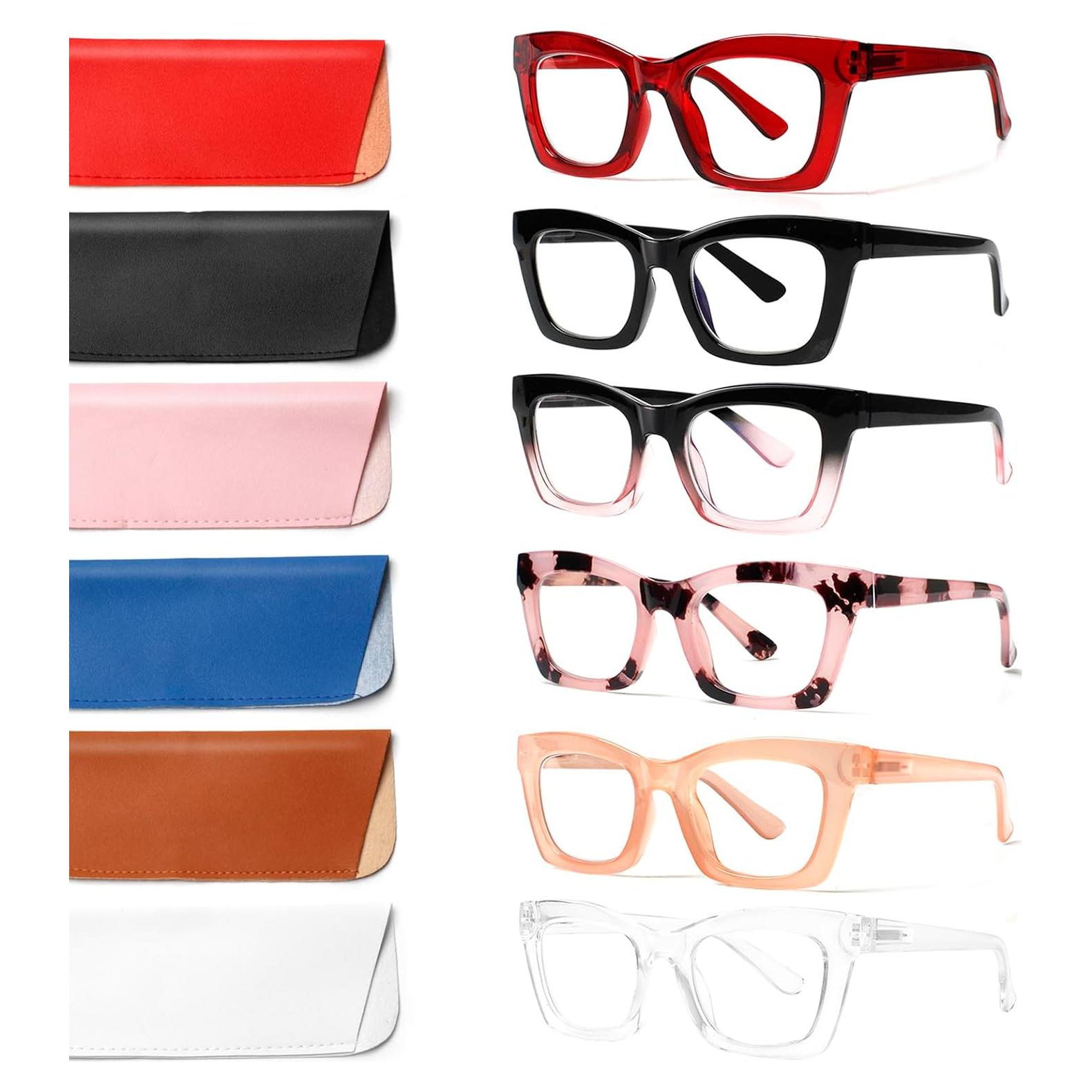 Paquete de 6 Gafas de Lectura ZOECENT con Bloqueo Luz Azul