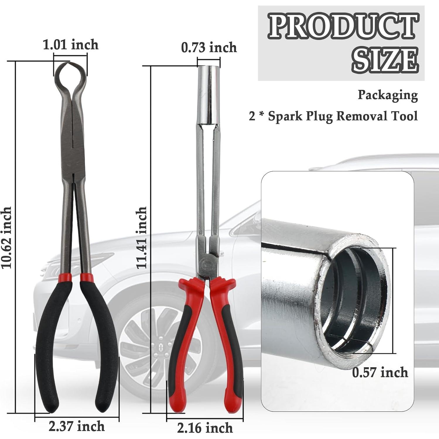 Kit de herramientas para bujías Figpade - 2 piezas, acero al carbono