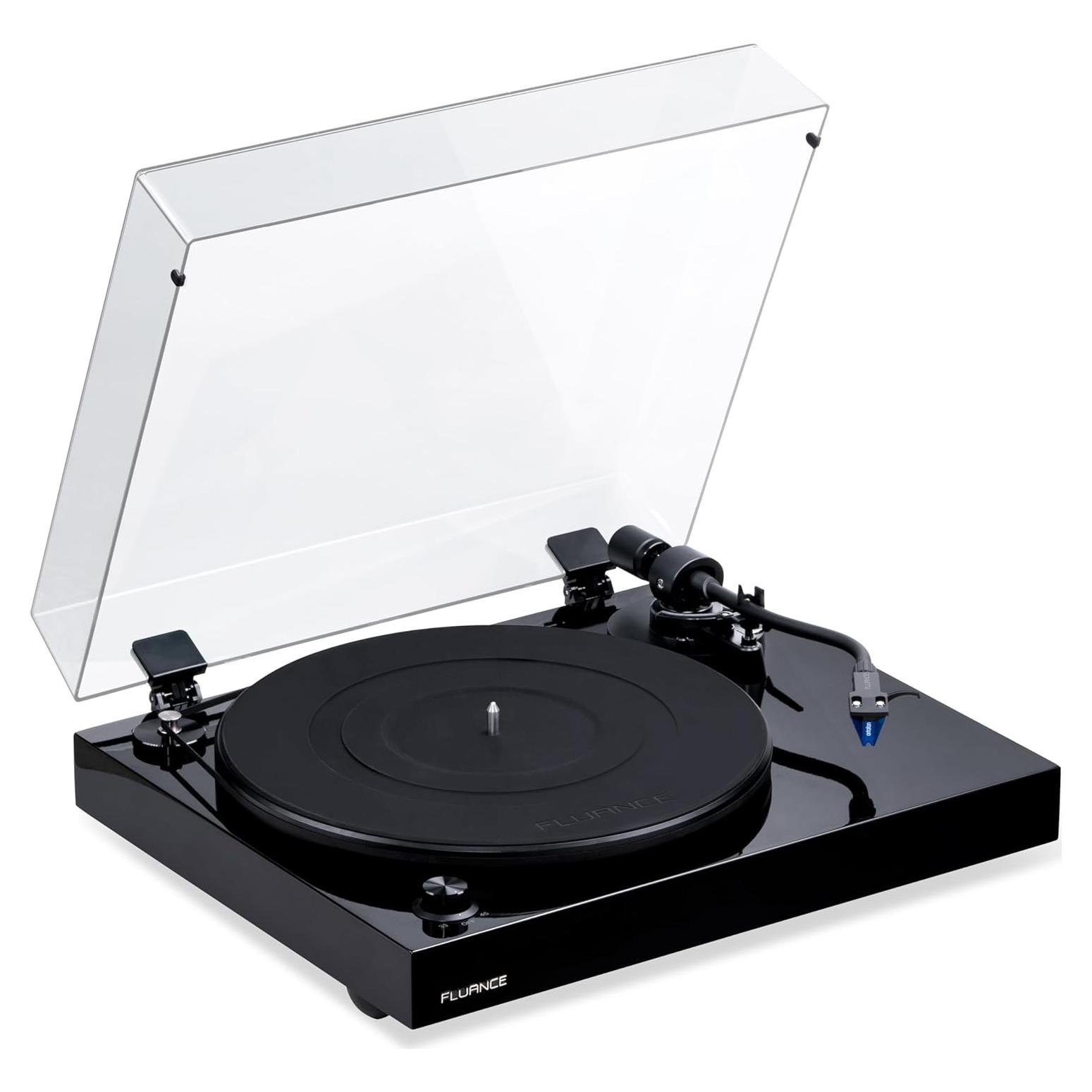 Tocadiscos Fluance RT84 Vinilo Ortofon 2M Blue Negro