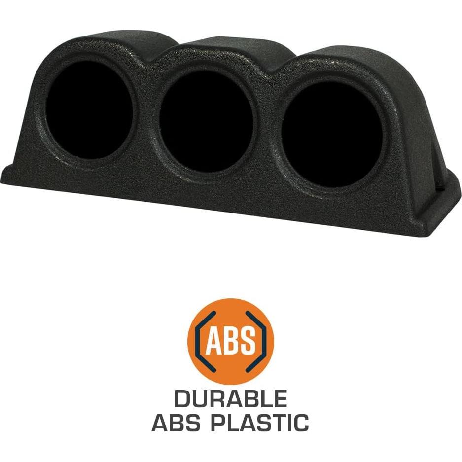 Soporte de Consola para 3 Medidores GlowShift - Universal Negro