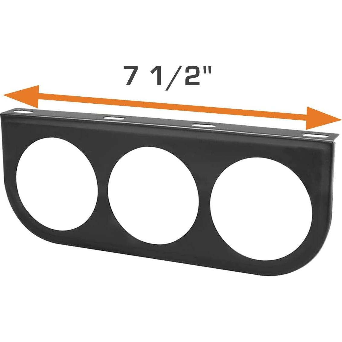 Soporte de Montaje Triple GlowShift Negro para 3 Medidores 52mm