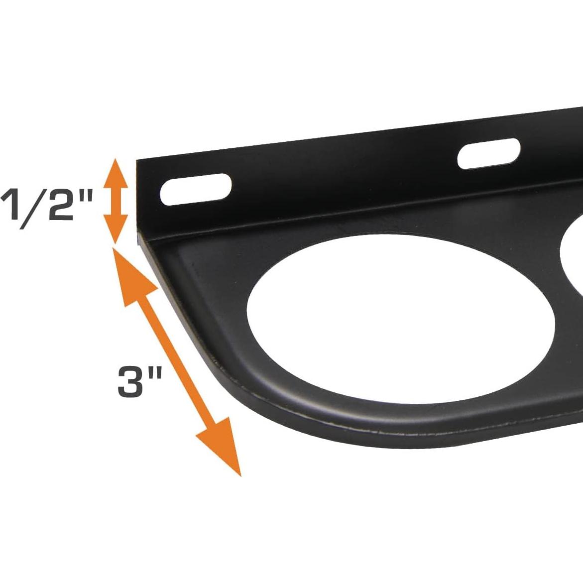 Soporte de Montaje Triple GlowShift Negro para 3 Medidores 52mm