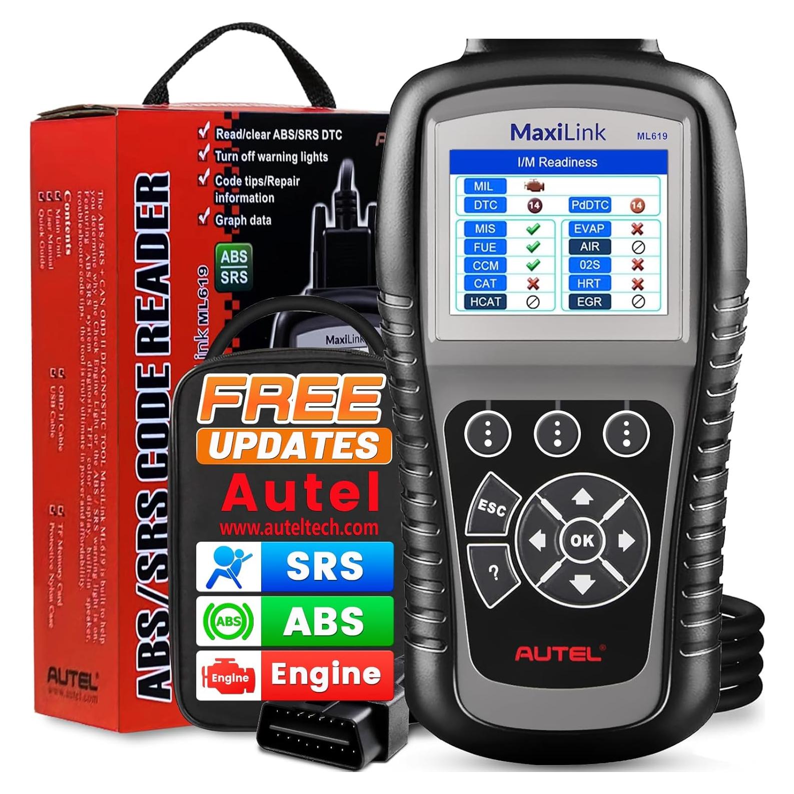 Escáner OBD2 Autel Maxilink ML619 con Diagnóstico ABS/SRS