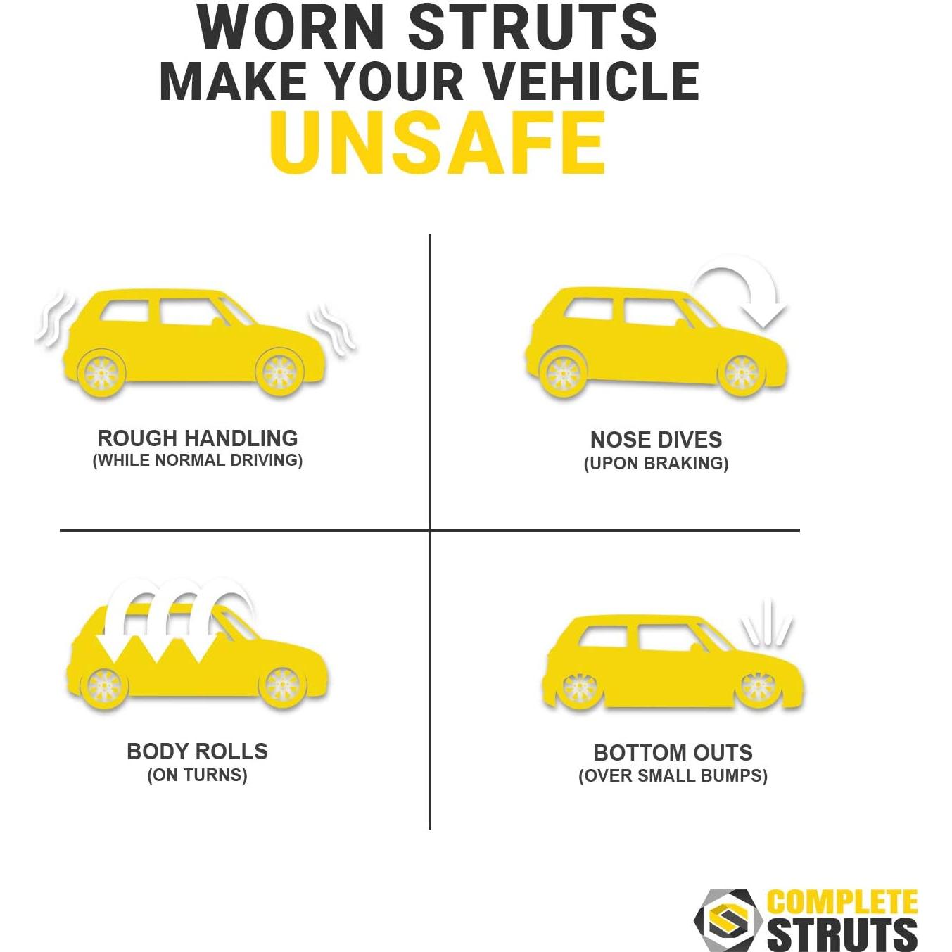 Ensambles de Estribos Completos Complete Struts para Lexus LS460 2007-2017