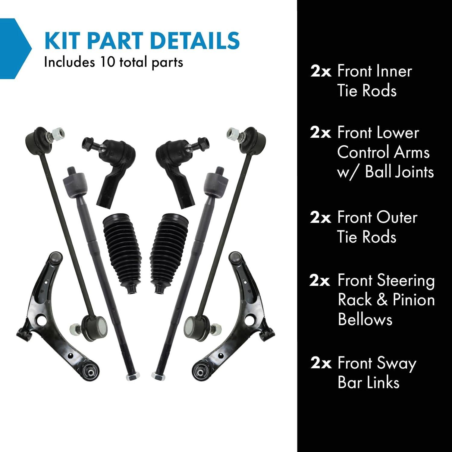 Kit de Dirección y Suspensión Delantera TRQ 10 Piezas PSA29061