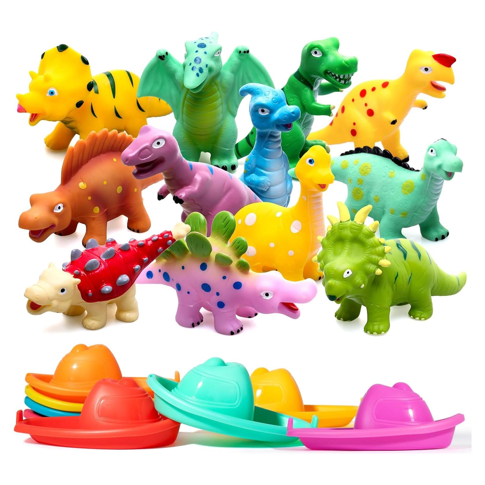 Juguetes de baño Hely Cancy - Dinosaurios y Barcos Apilables