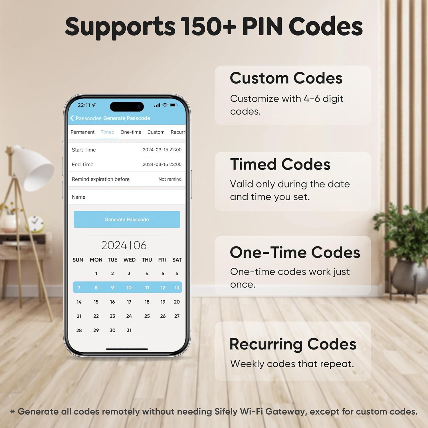 Cerradura Inteligente Sifely Modelo O Huella Dactilar Negra