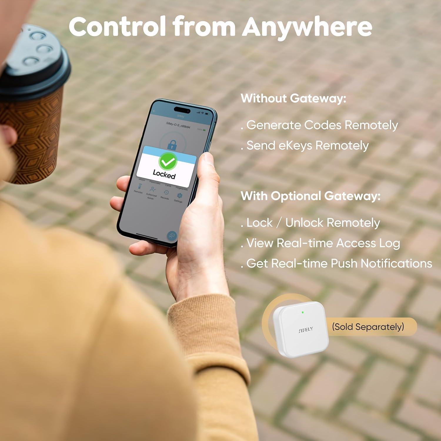 Cerradura Inteligente Sifely Modelo O Huella Dactilar Negra