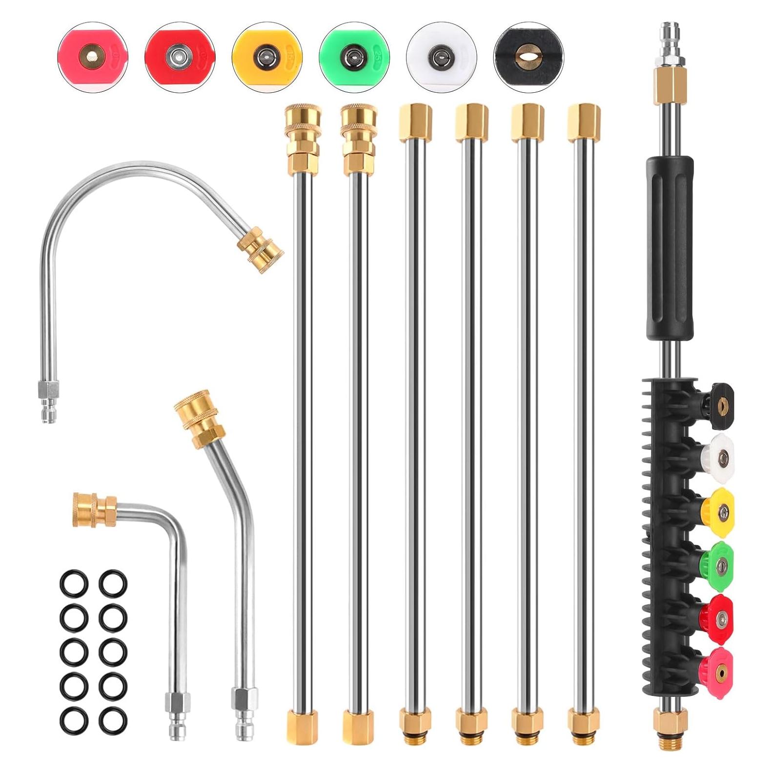 Lanza de Lavadora a Presión JERUIFOX 9 PIES 10 Varas Acero Inoxidable