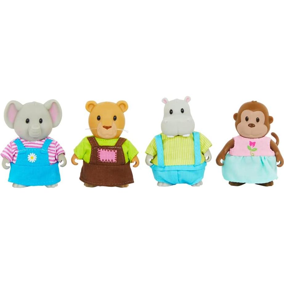 Li'l Woodzeez Set de Amigos Jungla 4 Figuras Animales