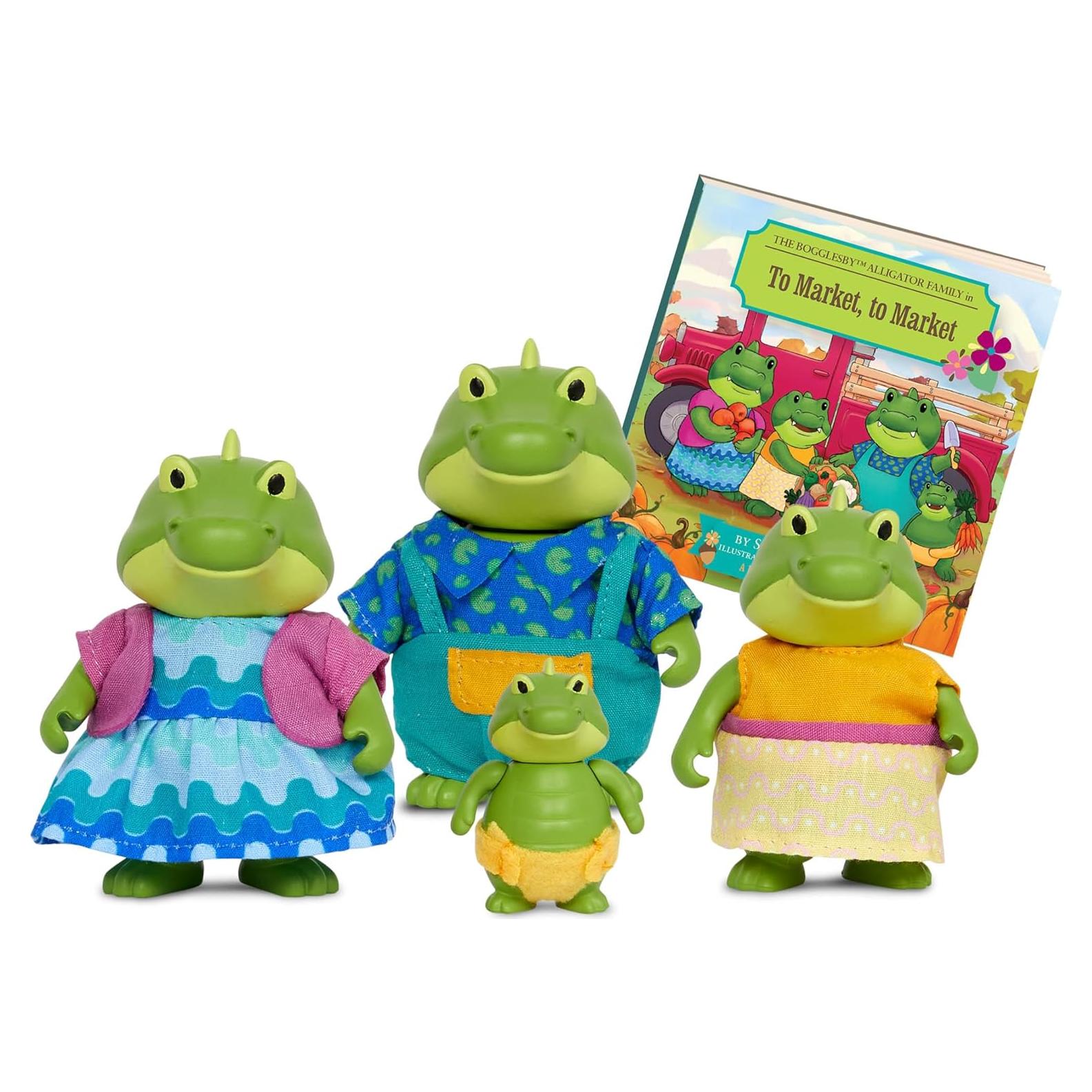 Familia de Cocodrilos Bogglesby Li'l Woodzeez - Set 4 Figuras