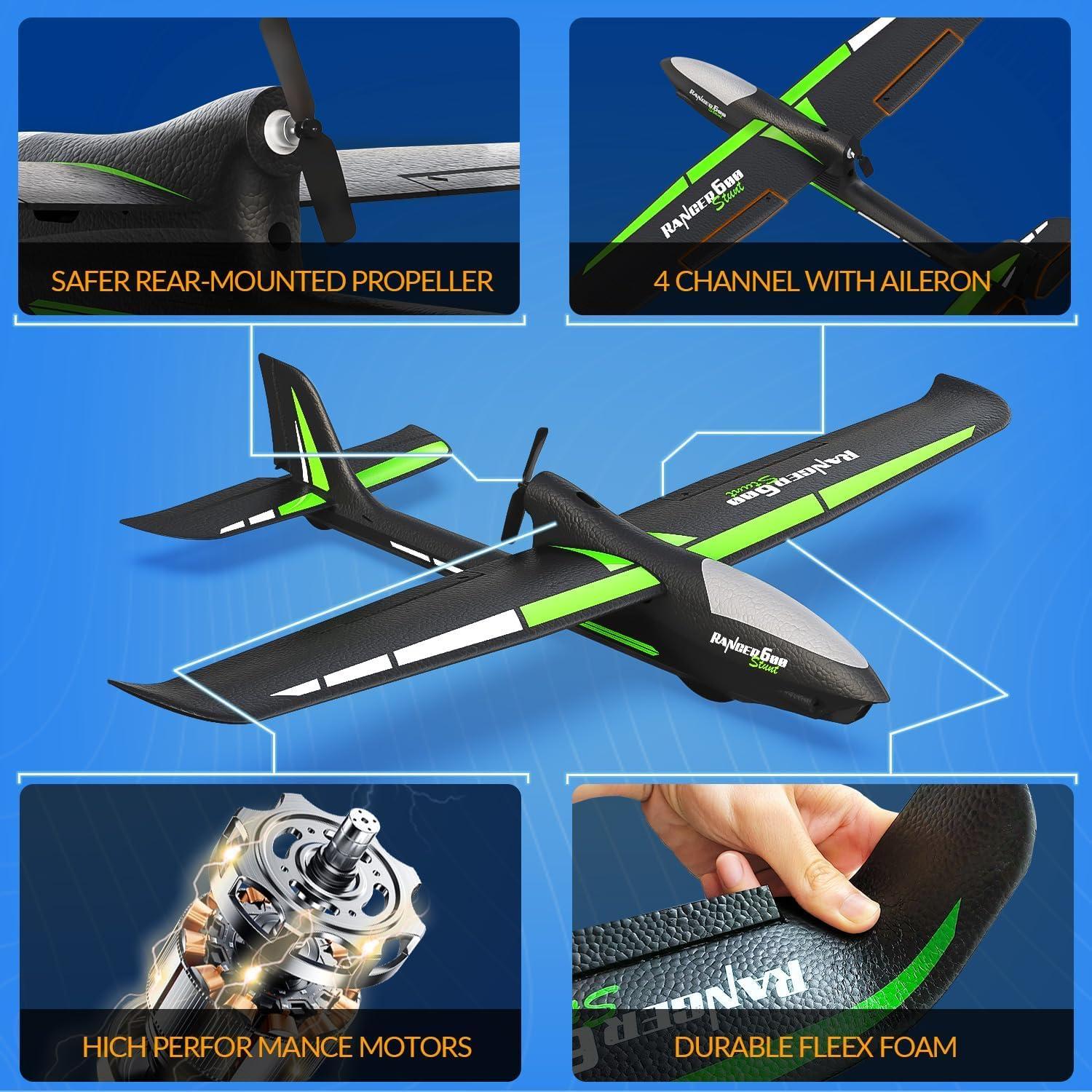 VOLANTEXRC Avión RC Ranger600 4CH con Giroscopio 3 Modos