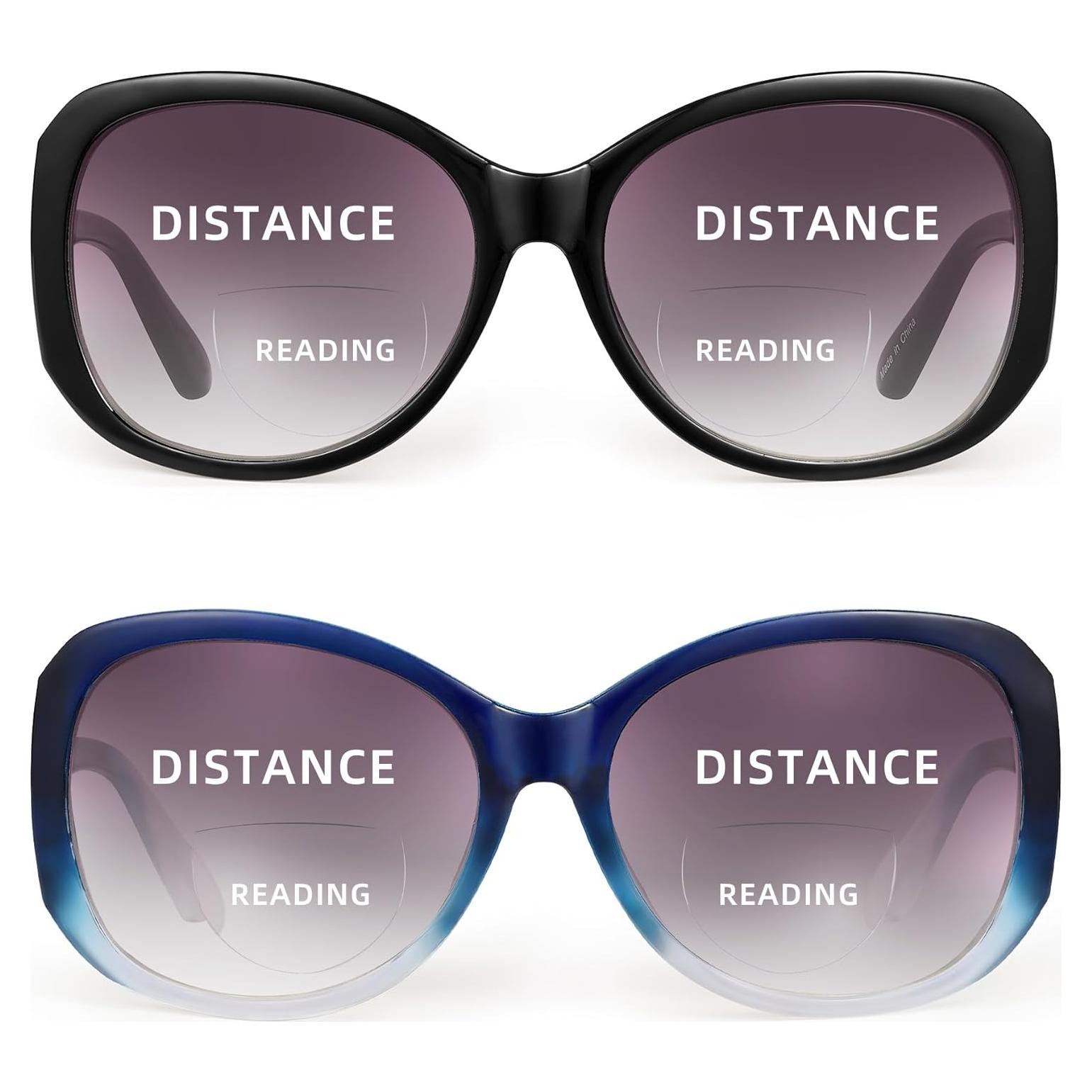 Gafas de Sol Bifocales JM para Mujeres UV400 - 2 Paquetes