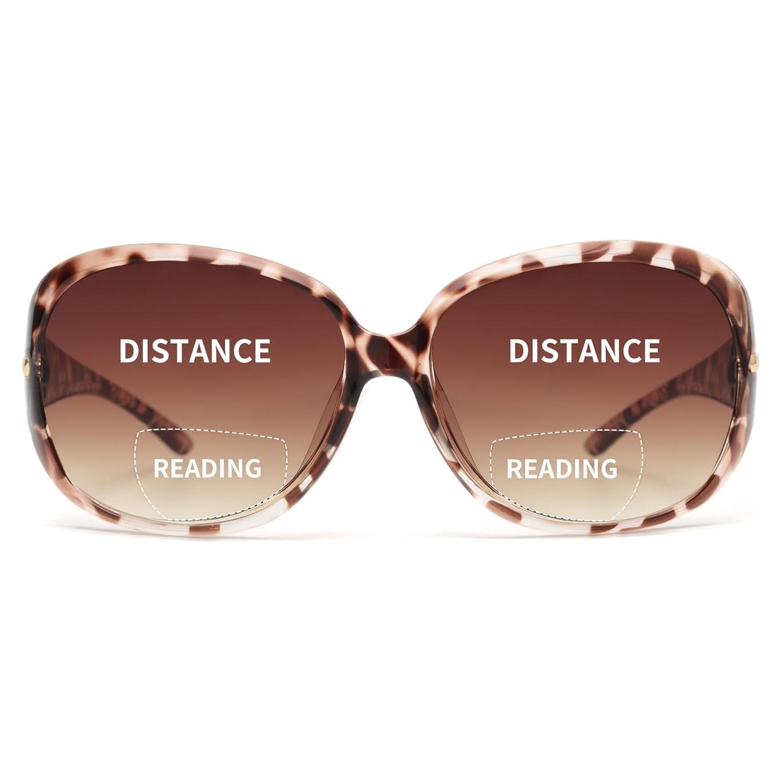 Gafas de sol bifocales JM tortuga +1.5 para mujeres