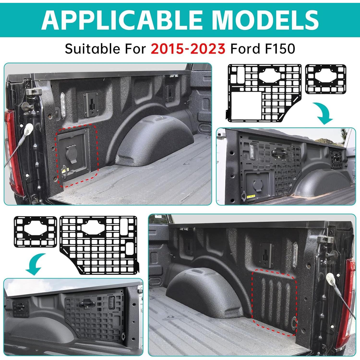 Panel Molle para Cama Lateral Ford F150 2015-2023 OUSUWO