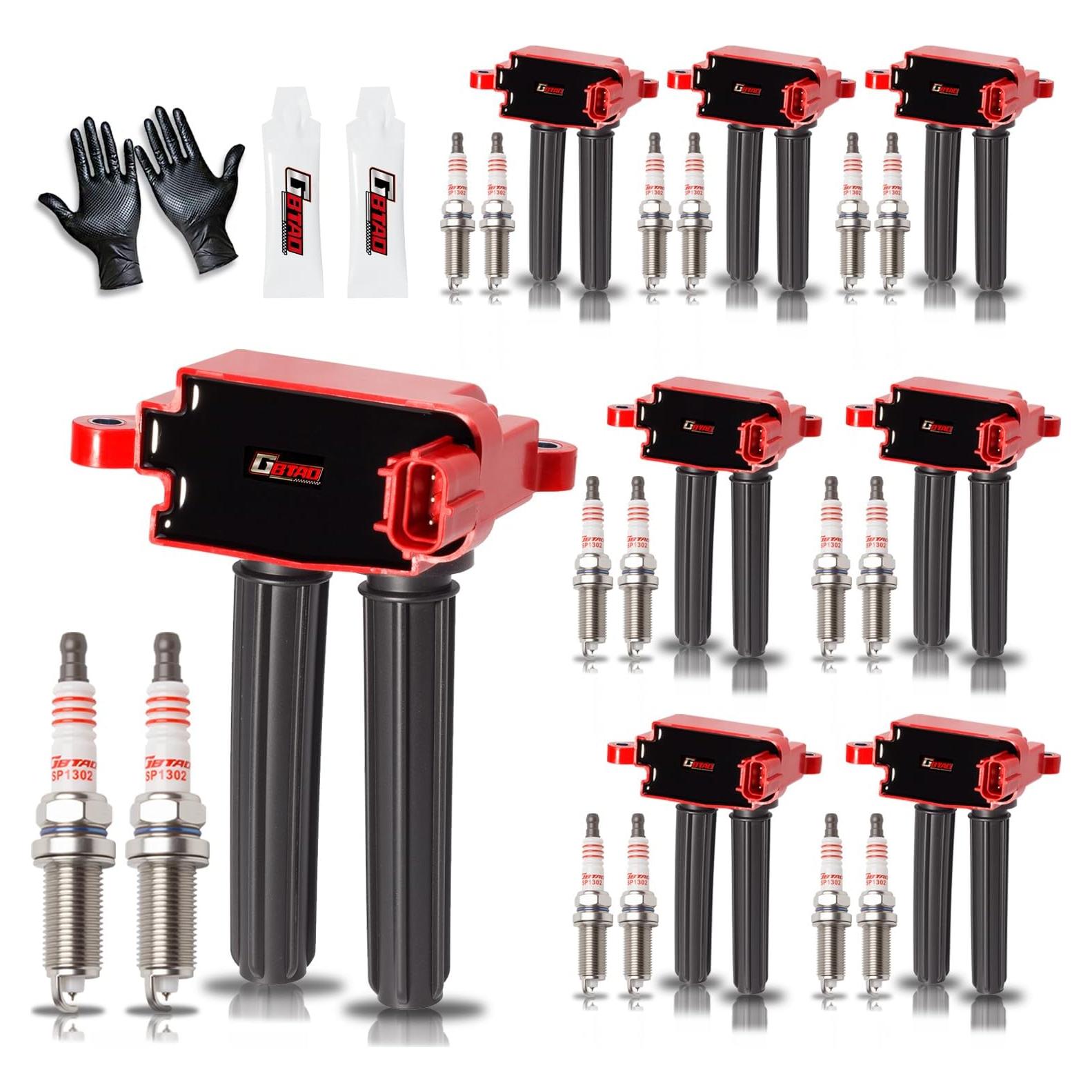 Paquete de Bobina de Encendido y Bujía GBTAD UF504 8x 16x para Dodge