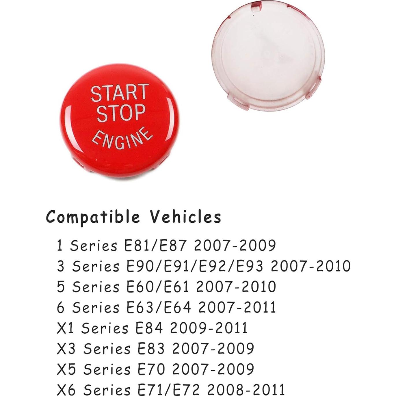Botón de Inicio y Parada Rojo Jaronx para BMW Serie 1 3 5 6 X1 X3 X5 X6
