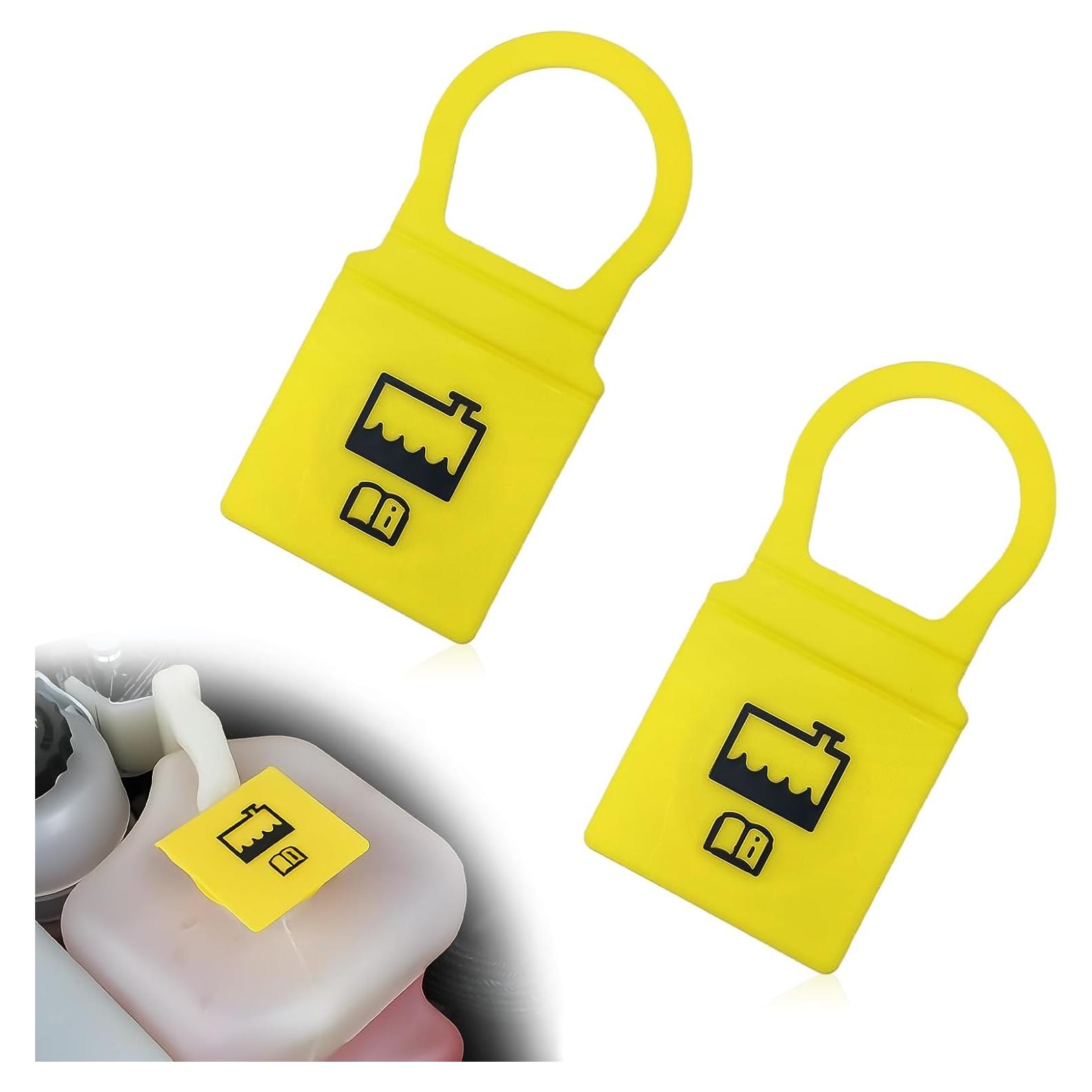 Tapa de Refrigerante del Motor BSAMZO Amarilla x2 Compatible Jeep/Dodge/Chrysler/Ram