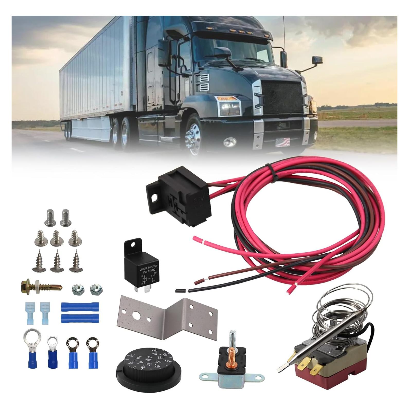 Kit de Relé de Control de Termostato Ajustable 12V Ryanstar Racing