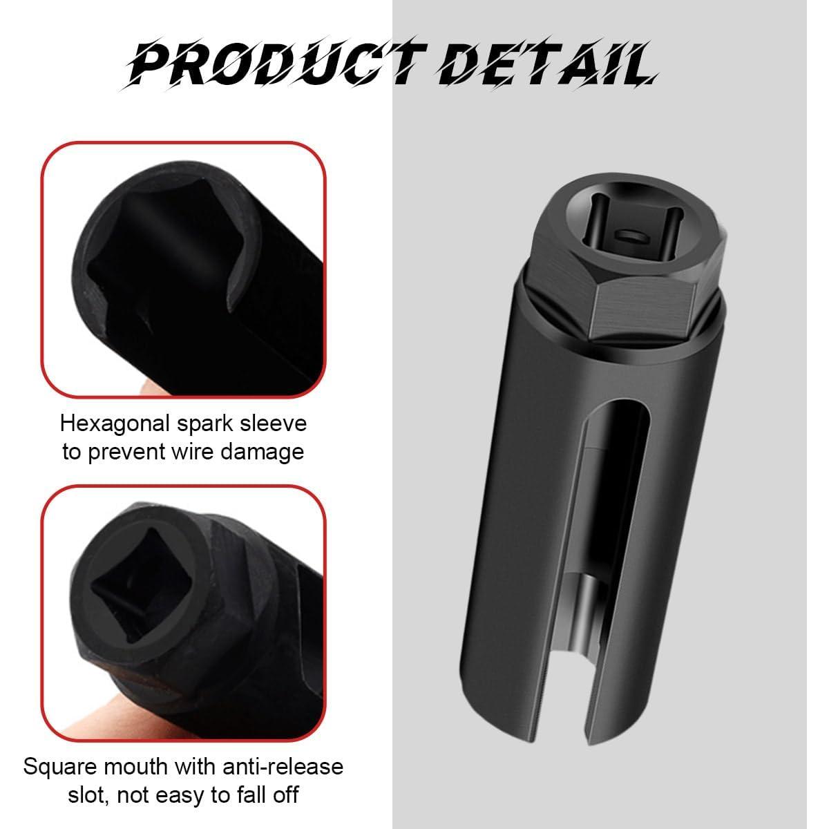 Socket de Sensor de Oxígeno Gasedin 22mm 1/2" Drive 6 Puntos