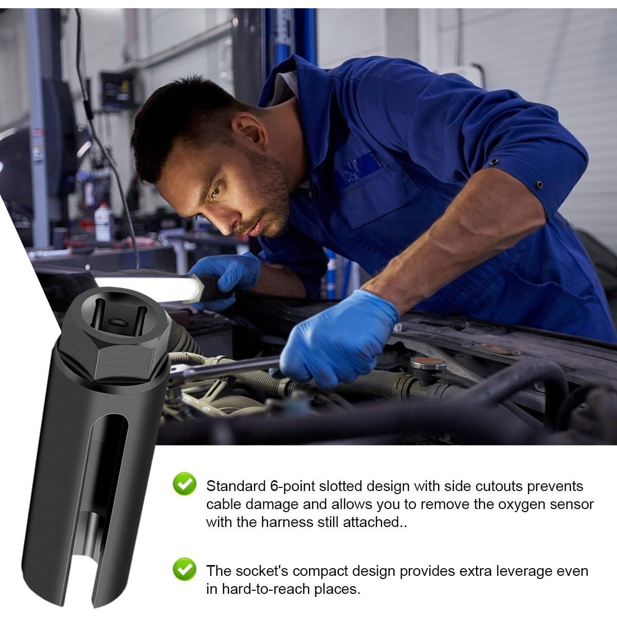 Socket de Sensor de Oxígeno Gasedin 22mm 1/2" Drive 6 Puntos