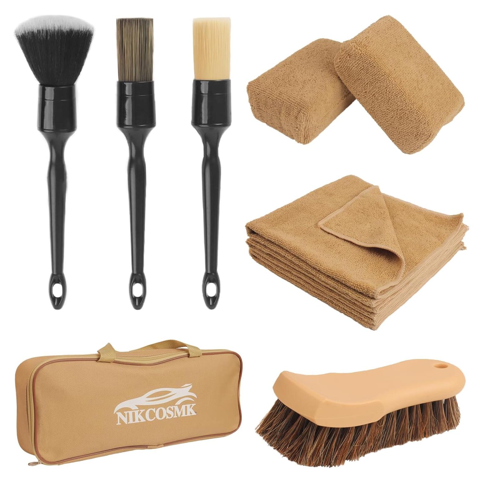 Kit de Limpieza de Coche NIKCOSMK 10 Piezas Microfibra