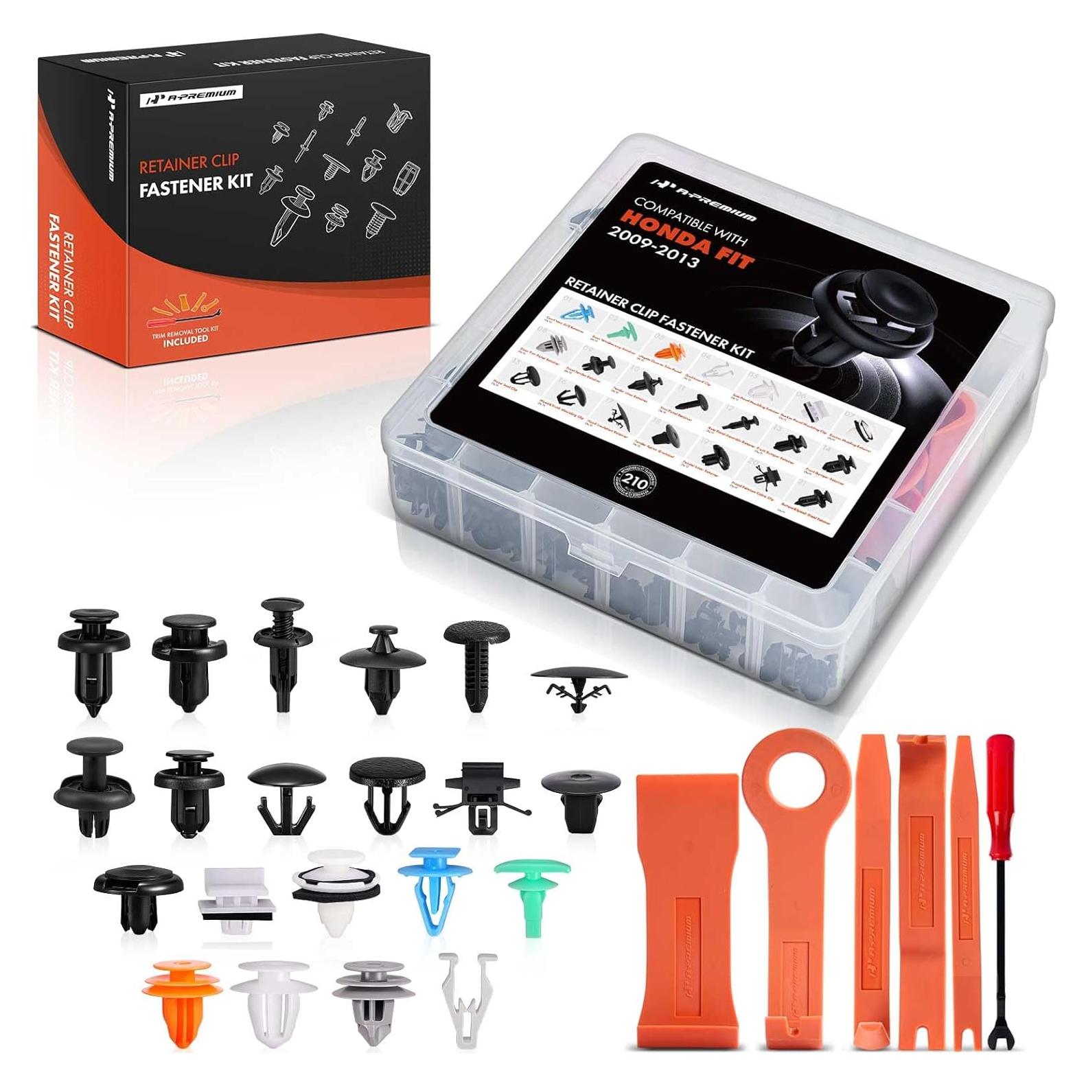 Kit de Clips de Retención A-Premium 210 Piezas para Honda Fit 2009-2013
