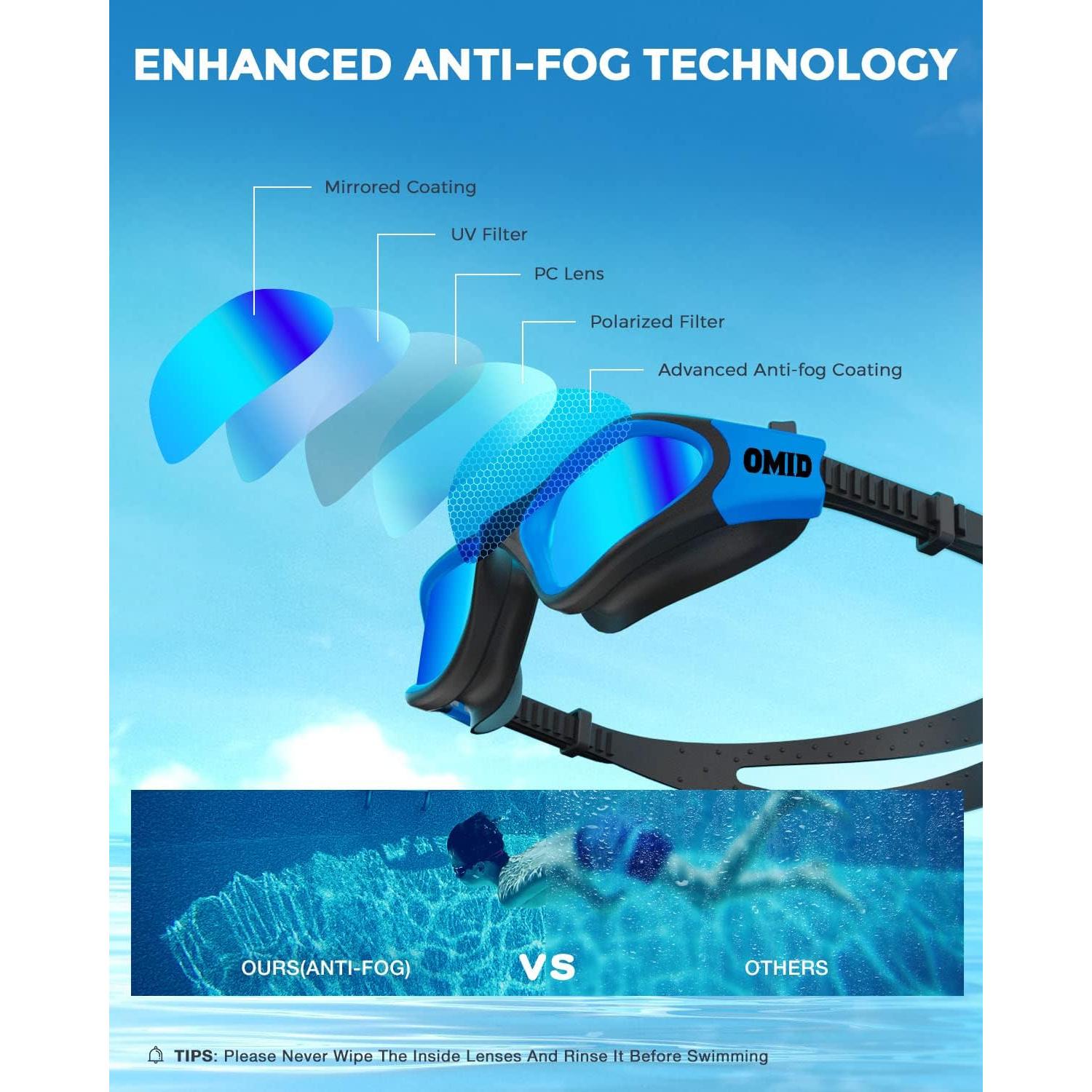 Gafas de natación OMID P2mini para niños, polarizadas