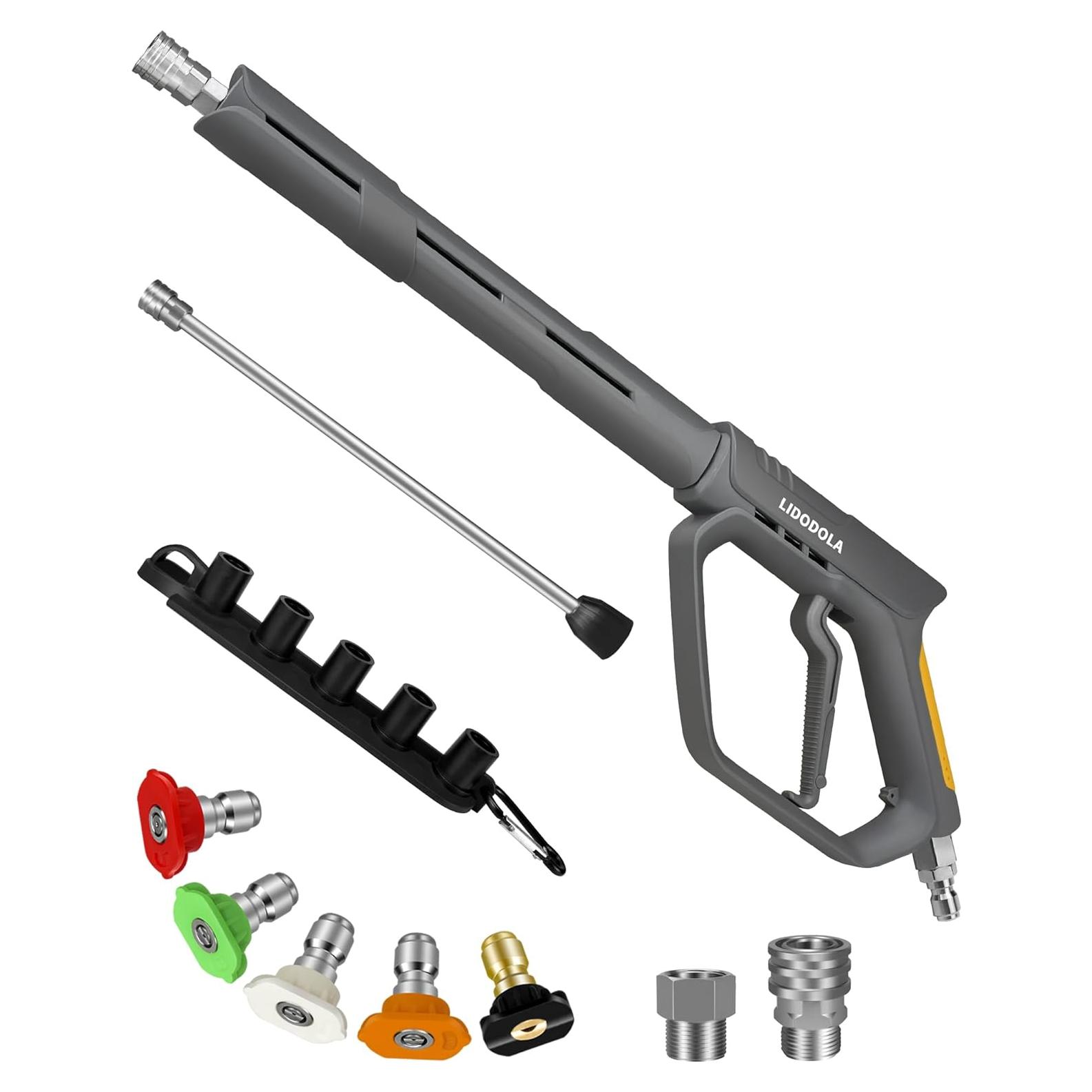 Pistola de Lavado a Presión Lidodola 5000 PSI con 5 Boquillas