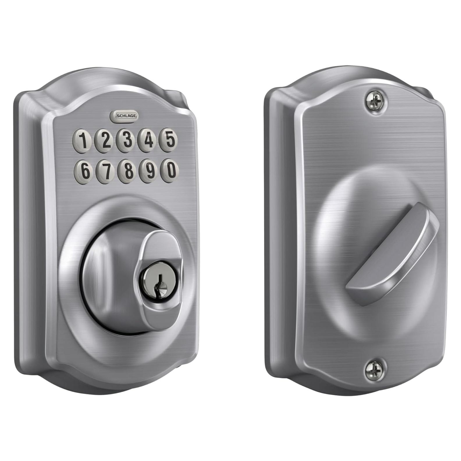 Cerradura Electrónica Schlage BE365 Camelot Cromo Satinado