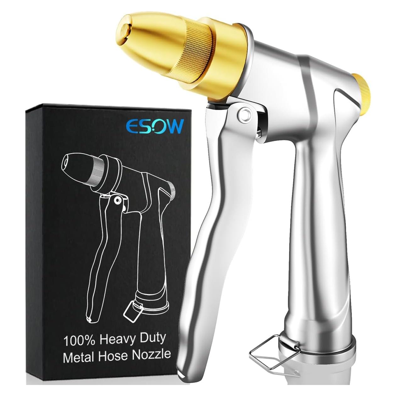 Boquilla de Manguera de Jardín ESOW de Metal 4 Patrones