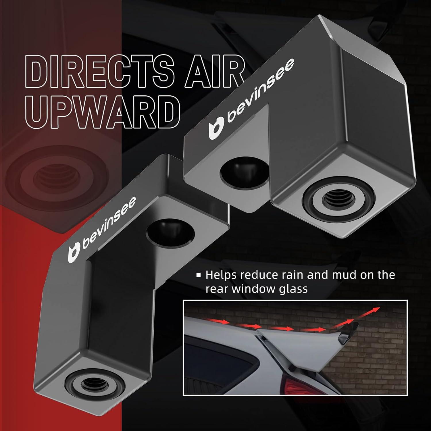 Kit de Extensión de Alerón Bevinsee Rojo para Ford Fiesta ST 2014-2019