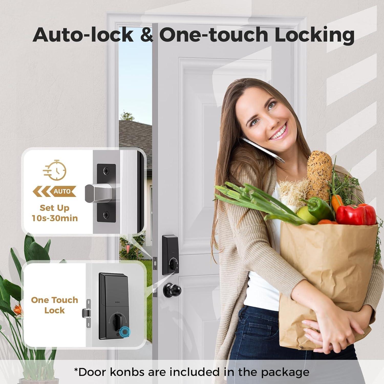 Cerradura Inteligente Arpha D280K con Huella Dactilar y App