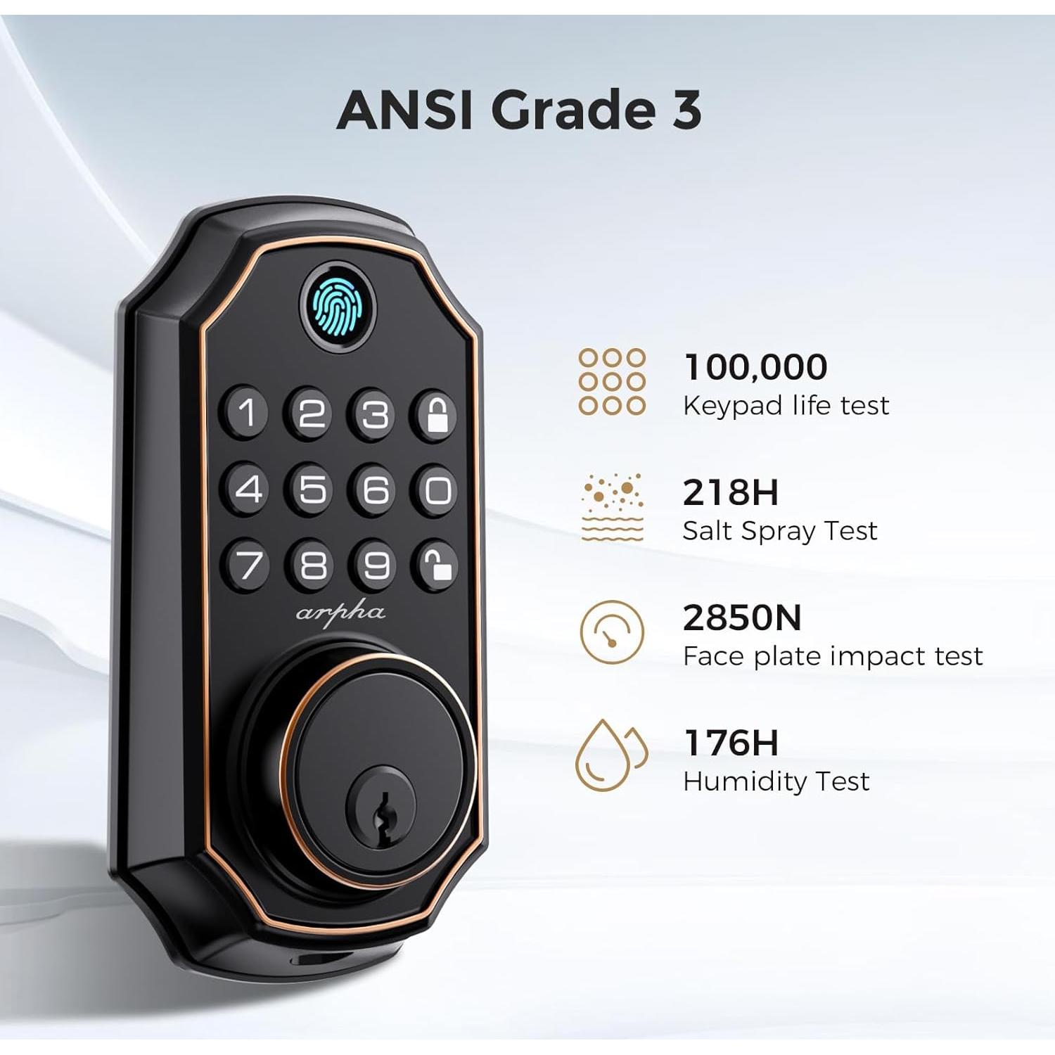Cerradura Inteligente Arpha D280K con Huella Dactilar y App