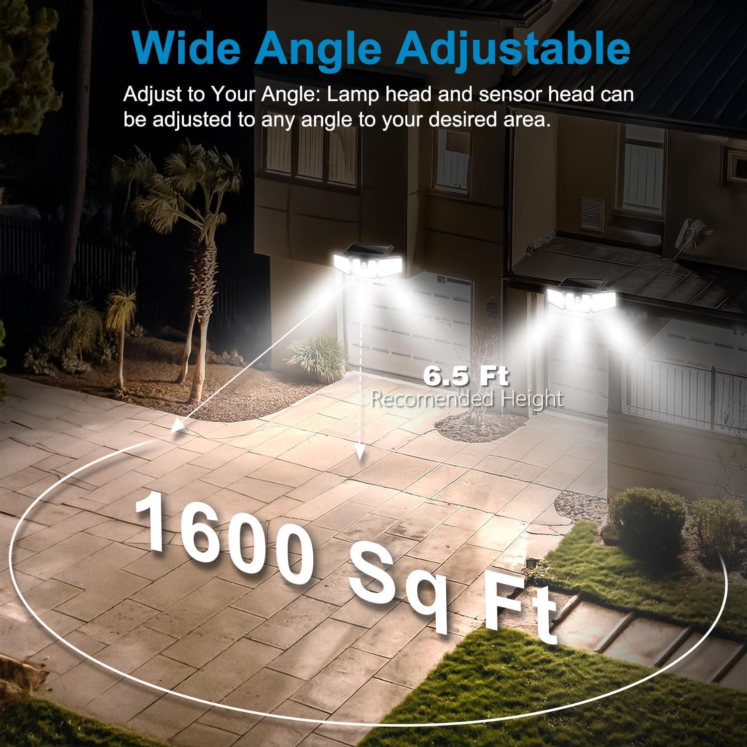 Luz Solar AmeriTop 3 Cabezas LED con Sensor Movimiento IP65