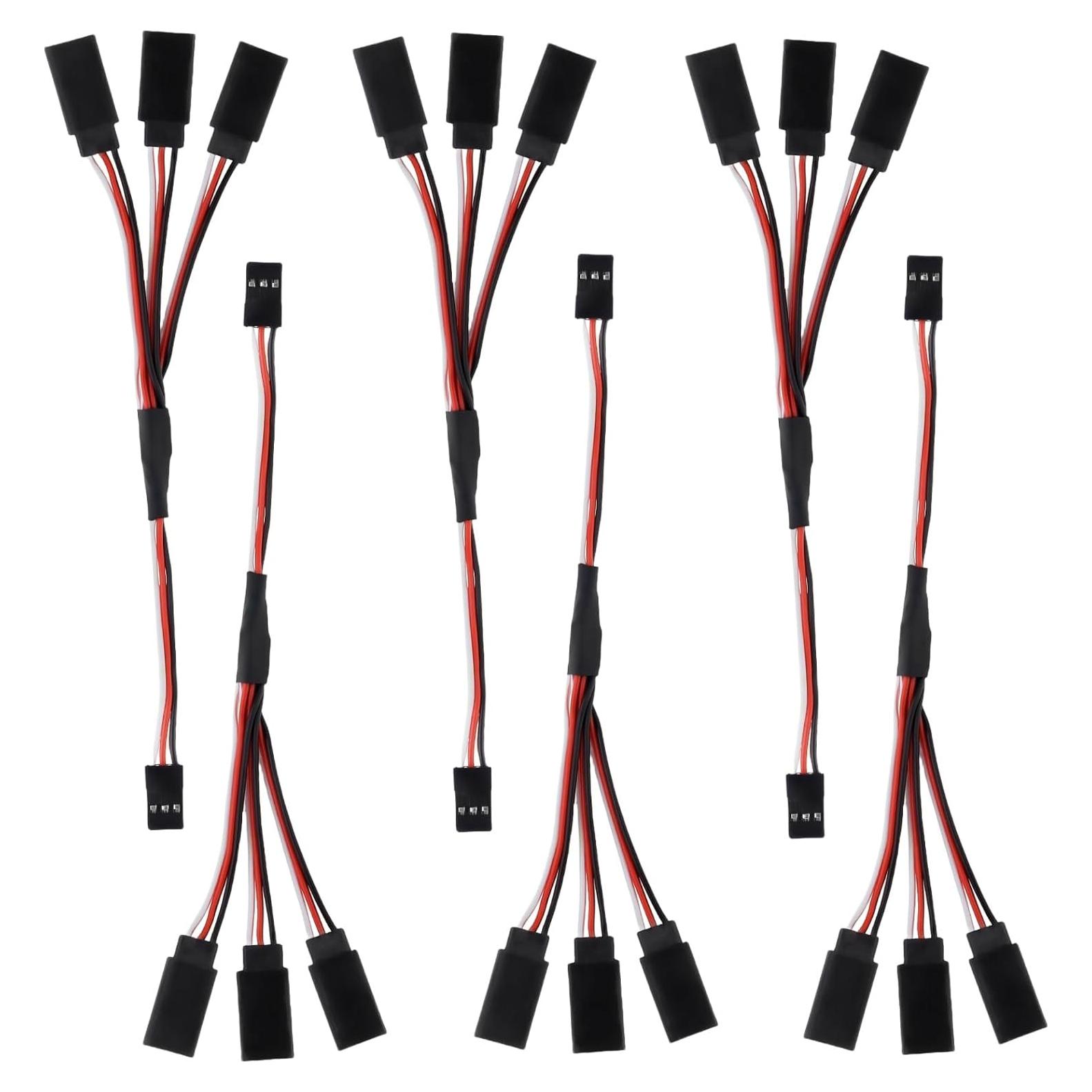 Cable Extensión Servo 6Pcs DiGiYes Macho a 3 Hembra 15cm