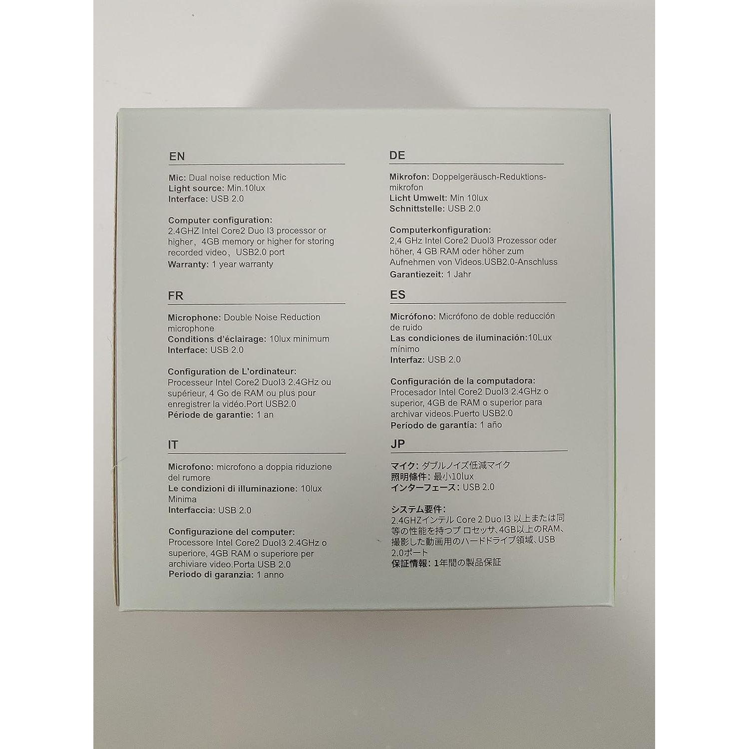 Cámara Web Angetube 967Pro 1080p con Luz Anular y Micrófono