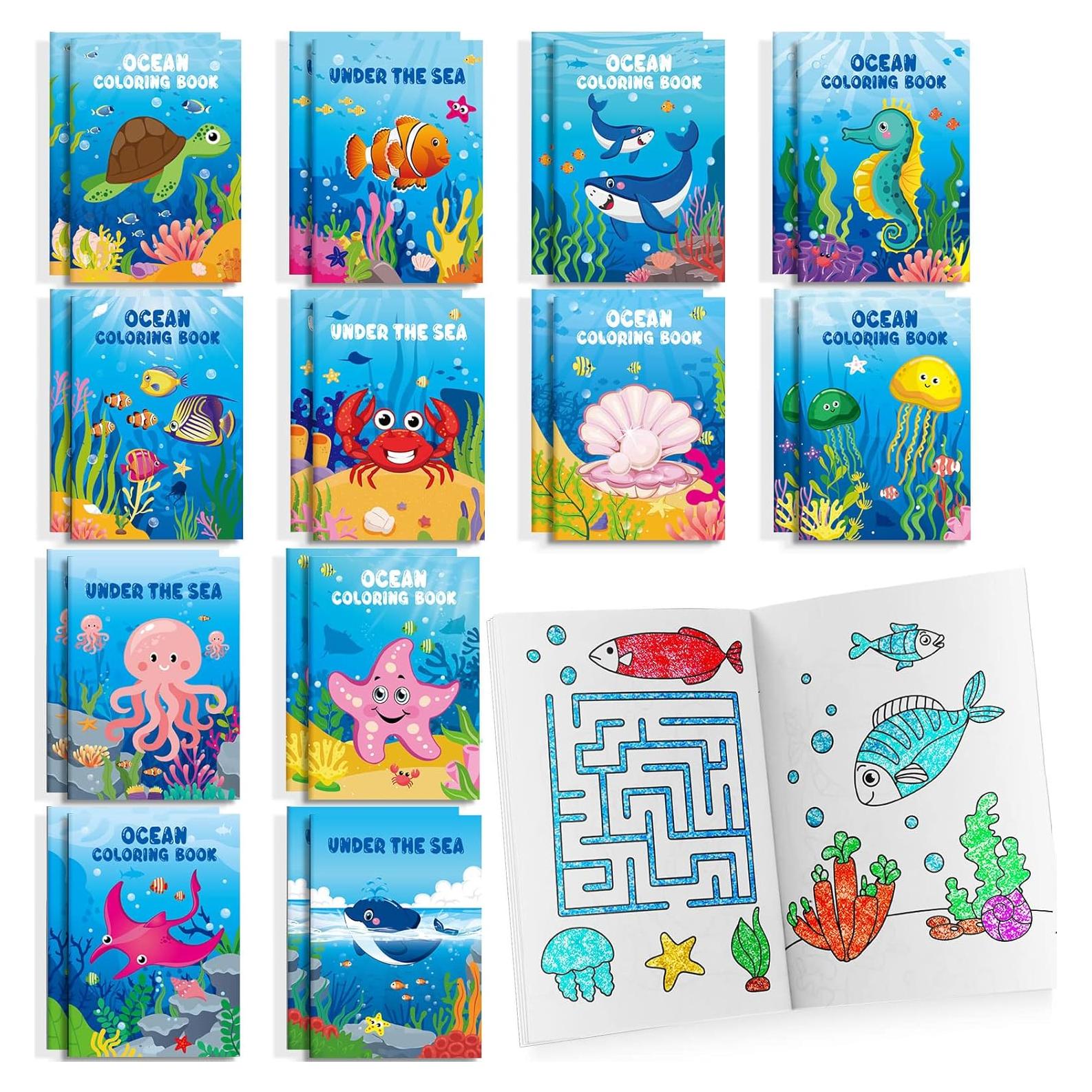 BenLouis 24 Libros de Colorear Océano para Niños