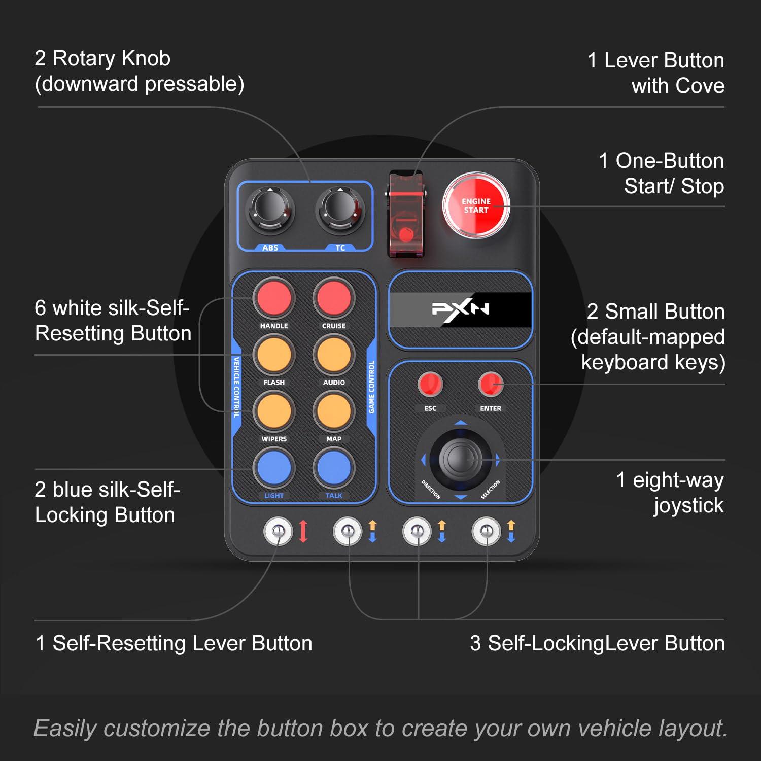 Controlador de Simulación de Granja PXN CB1 con 30 Botones