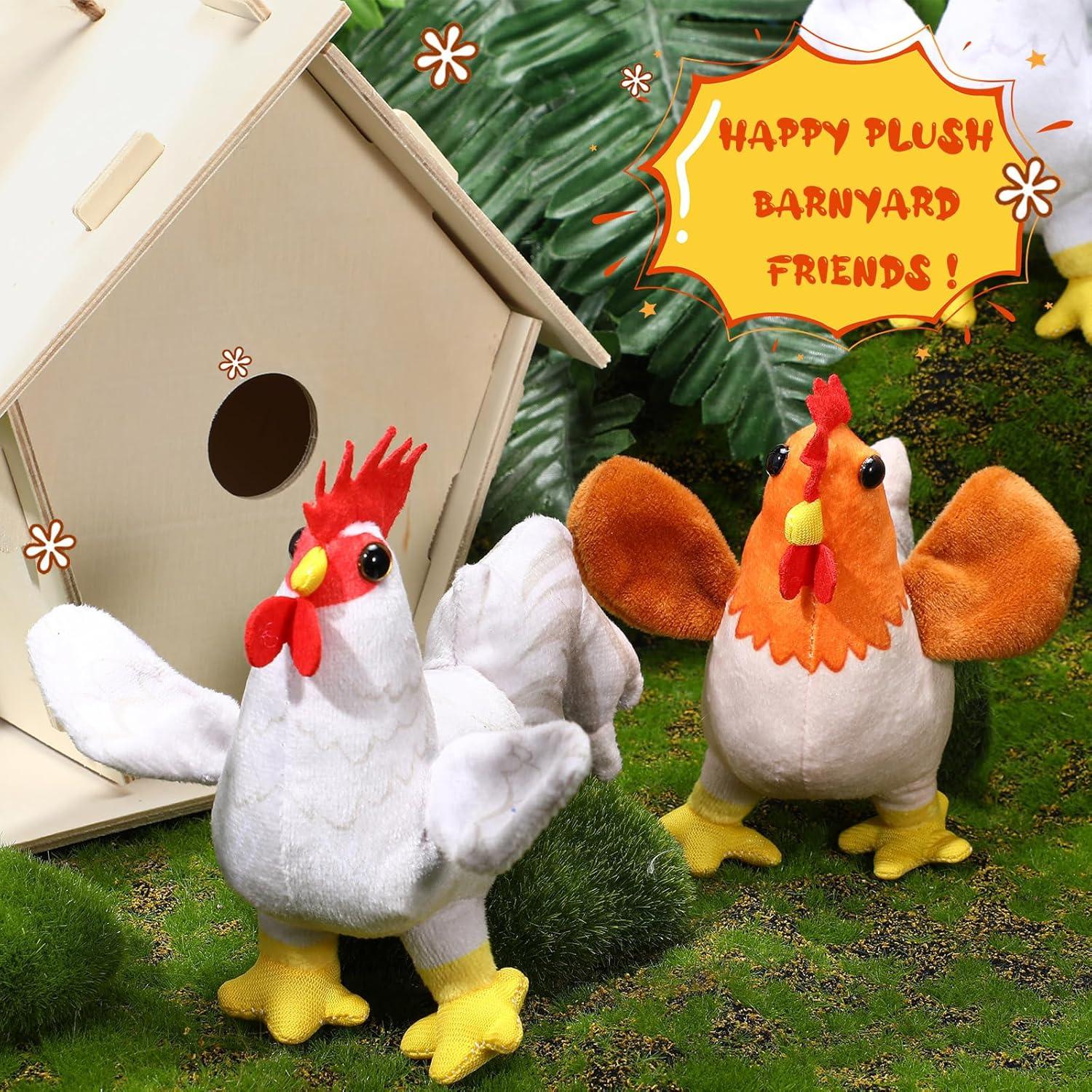 Kasyat 6 Piezas Juguetes de Peluche Animales de Granja