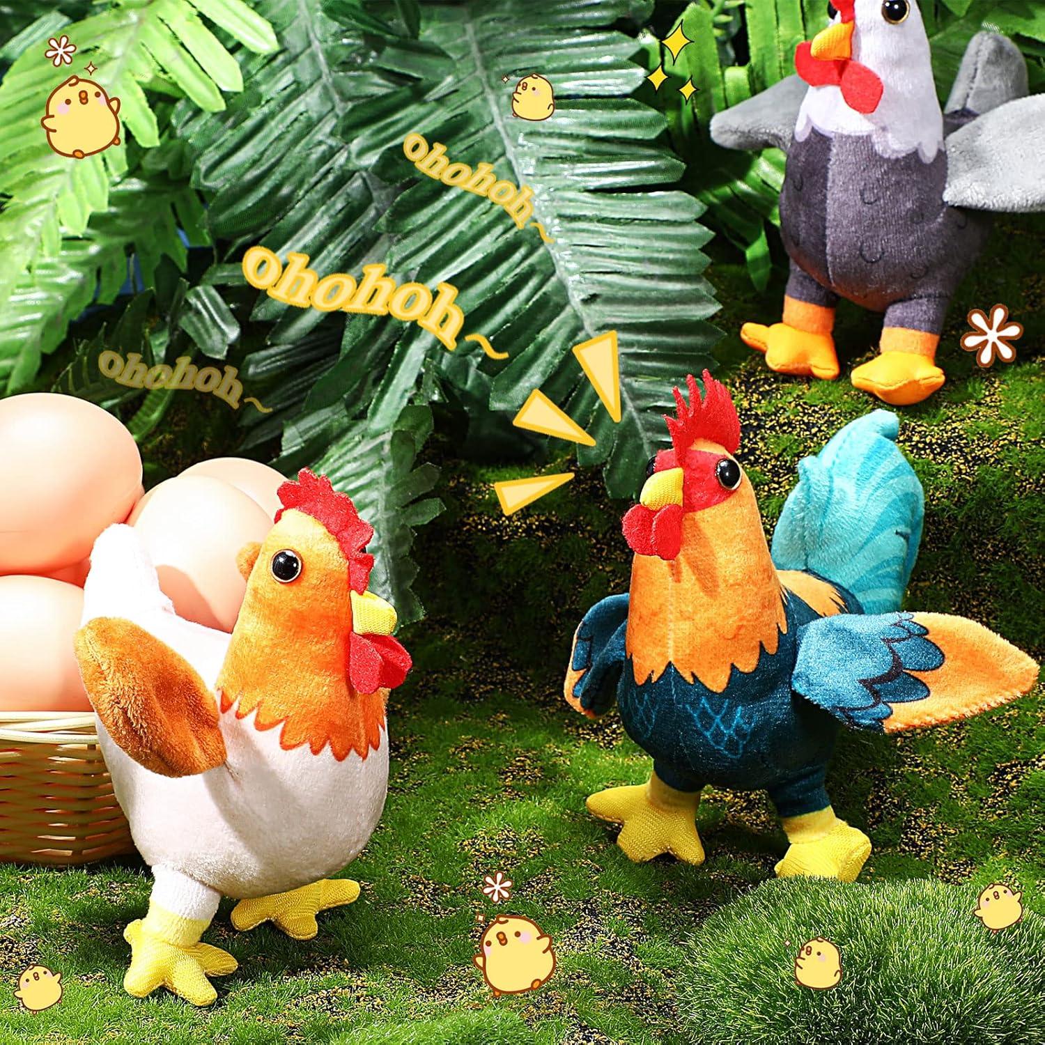 Kasyat 6 Piezas Juguetes de Peluche Animales de Granja