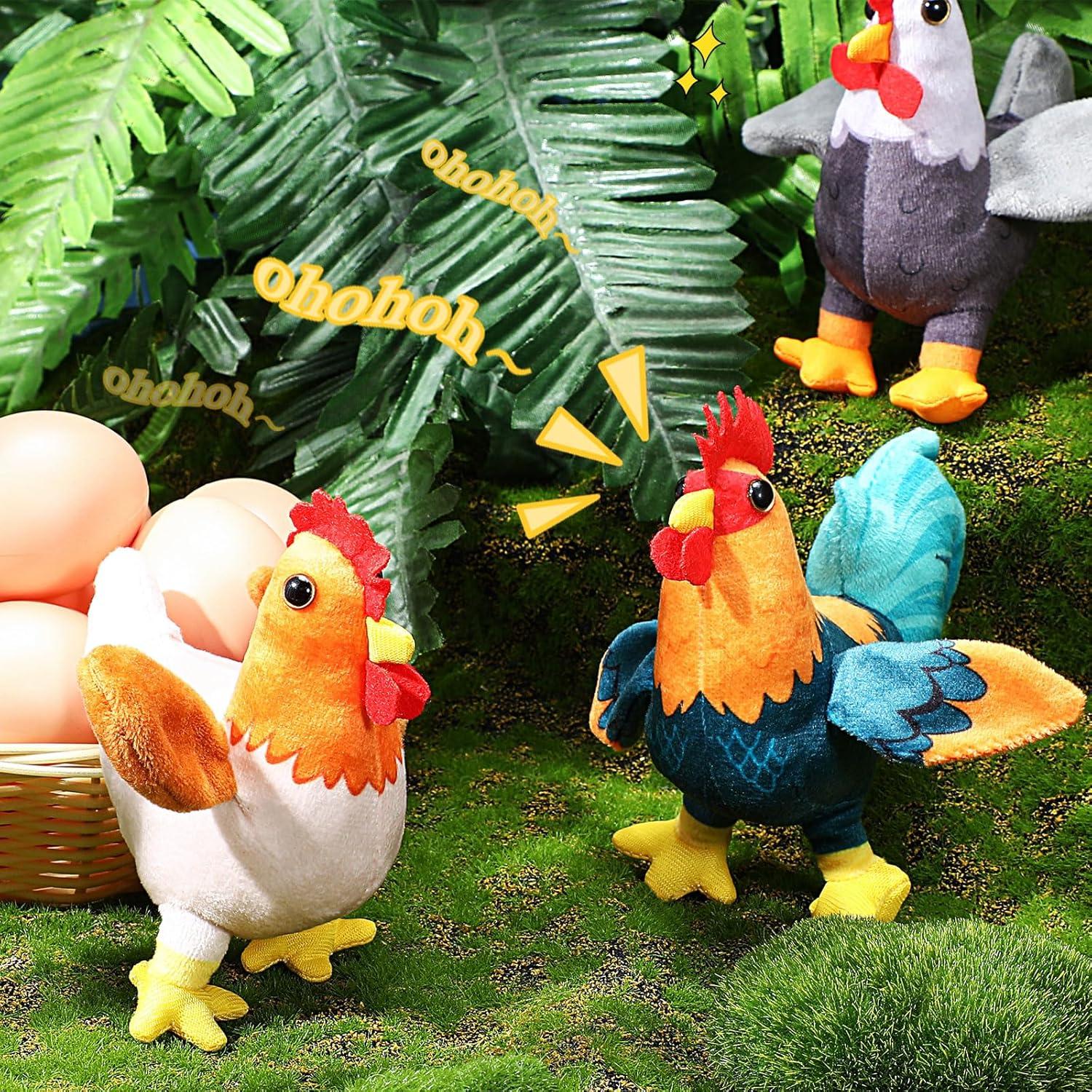 Kasyat 6 Piezas Juguetes de Peluche Animales de Granja