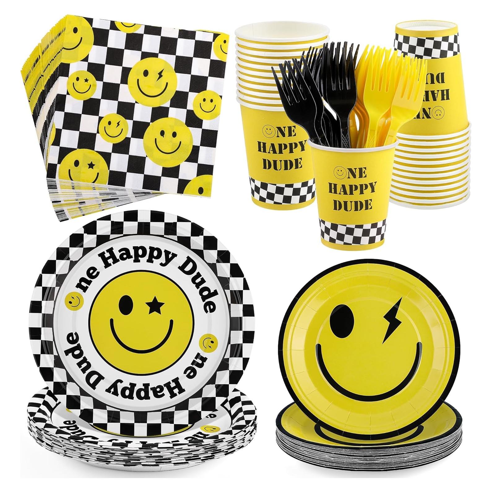 Juego de Vajilla 144 Piezas Kochorie Fiesta Carita Sonriente