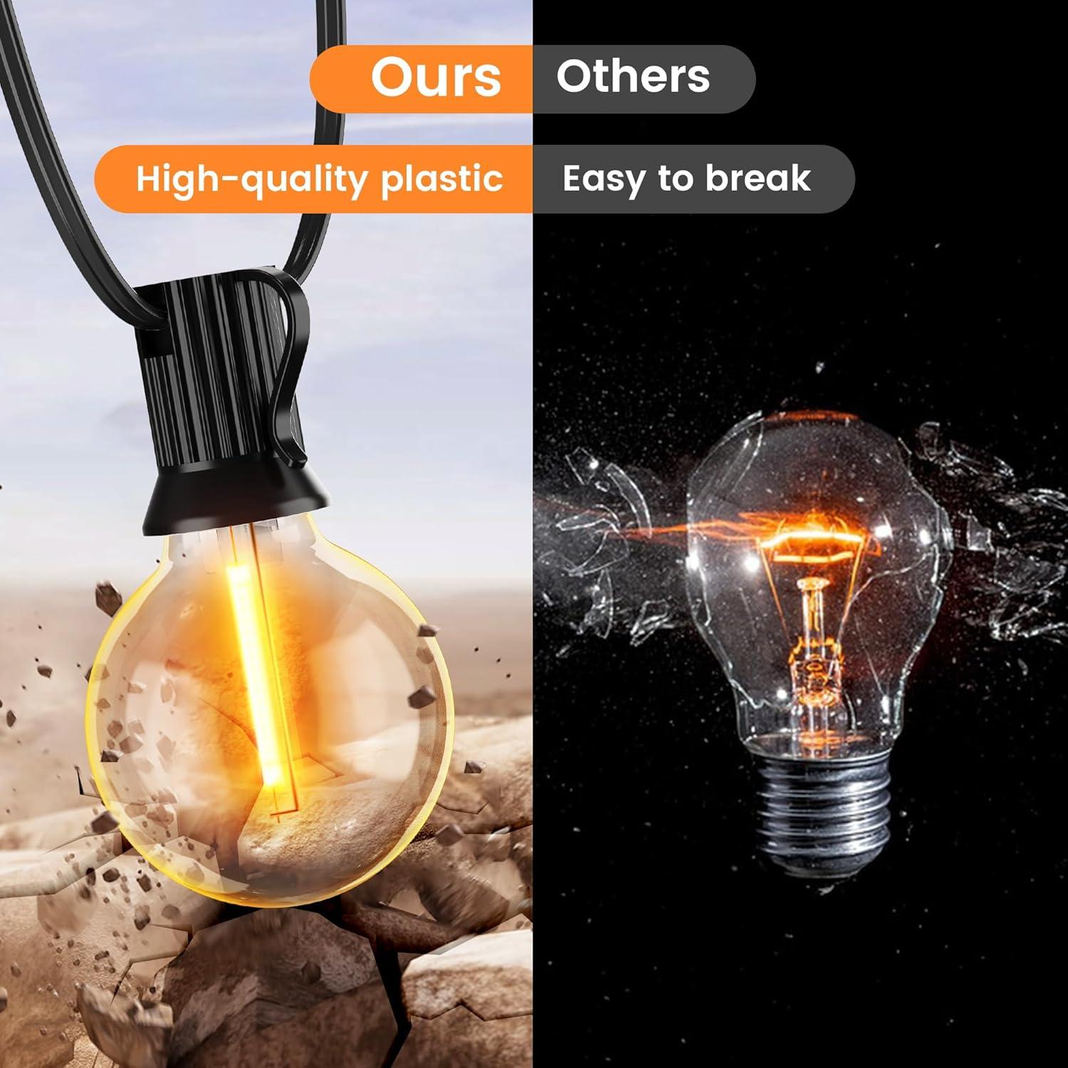 OHLUX Luces de Cadena Solares 36.5m con Control Remoto